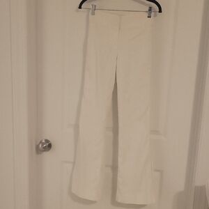bebe White Lined Flare Women's Pants